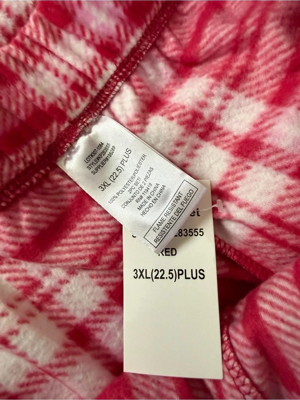 Girls Cozy Pink Plaid Fleece Pajama Set
